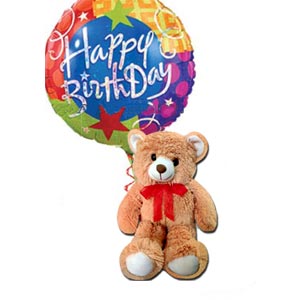 (07) Birthday Balloon W/ Teddy Bear