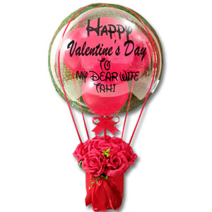 (001) Customized Balloon W/ Red roses