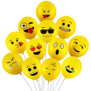 (11) Mixed Emoji Balloons