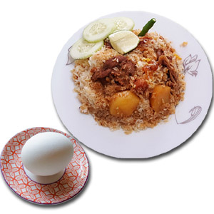 Star Bashmoti Kachchi Biryani W/ Egg (Half plate)