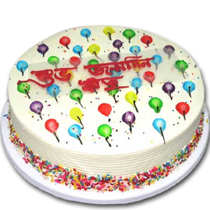 (05)King's - Half Kg Balloon Piping Jelly Cake