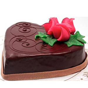 (001) Swiss - 2.2 Pounds Special Chocolate Heart Cake