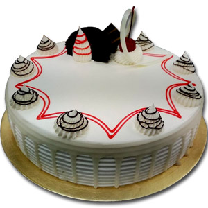 (00001) Swiss-2.2 pounds round shape vanilla cake 