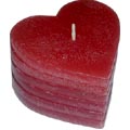 (20) Red Heart Candle