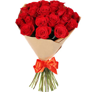 (13) 2 Dozen Red Roses in bouquet