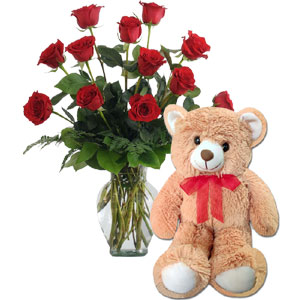 (79)Roses with bear
