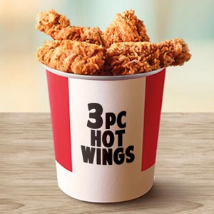  KFC- 3 pcs Hot Wings