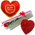 (59) 1 Pcs Red Roses W/ Chocolate & Pillow with message