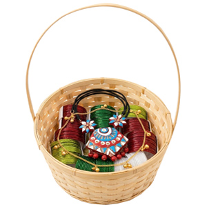 (0004) Clay Necklace set with Churi and Payel