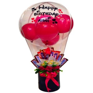 (006) Big transparent balloon W/ Mixed Chocolates