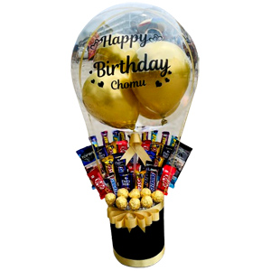 Transparent balloon W/ chocolate