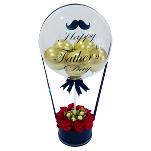 Transparent balloon W/  Rose & Chocolate