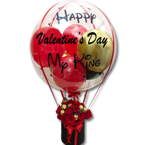 (001) Customized Balloon W/ Chocolate & Rose