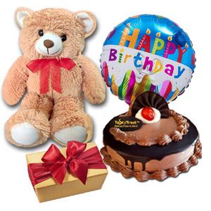 (09) Bear, Cake, Birthday balloon & Chocolate