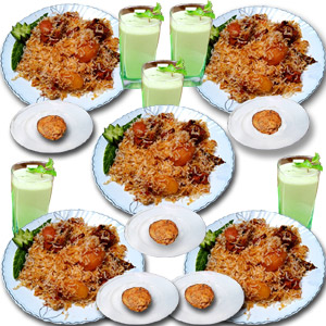 Fakruddin Kachchi Biryani W/ Zali Kabab & Borhani- 5 Person (Full Plate)