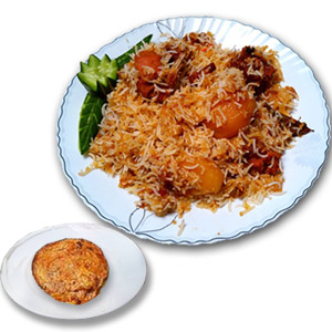 Fakruddin Kachchi Biryani W/ Zali Kabab (Full Plate)