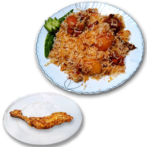 Fakruddin Kachchi Biryani W/ Chicken Roast (Full plate)