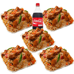 Nawabi Voj Chicken Biryani W/ Pepsi - 5 Person