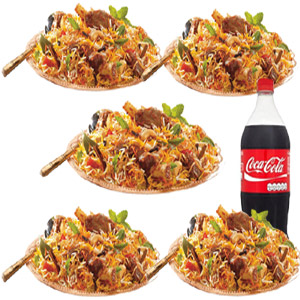 Nawabi Voj Kachchi Biryani W/ Pepsi - 5 Person