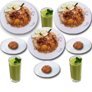 (13) Star Kachchi Biryani,Kabab & Borhani- 3 Person (Half Plate)