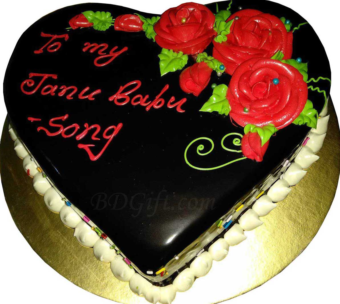 Send Special Chocolate Heart shape Cake to Bangladesh