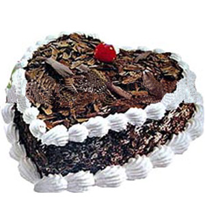 (22) Swiss - 3.3 Pounds Black Forest Heart Cake