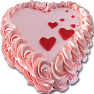 Cooper's - 4.4 Pounds Vanilla Heart Cake