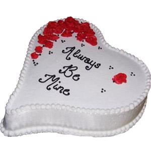 (007) Swiss - 3.3 Pounds Vanilla Heart Cake 