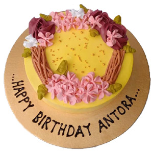 1 Pound Round Shape Vanilla Cake