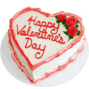 (0008) Swiss - 2.2 Pounds Vanilla Heart Cake