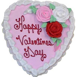 (0007) Swiss - 2.2 Pounds Vanilla Heart Cake