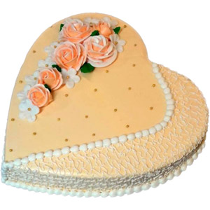 (003) Swiss - 2.2 Pounds Vanilla Heart Cake