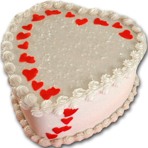 Cooper's - 4.4 Pounds Vanilla Heart Cake