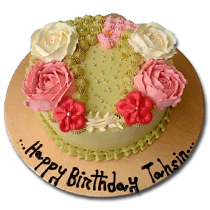 1 Pound Round Shape Vanilla Cake