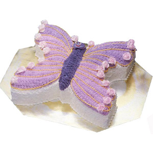 (18)  Hot - 4.4 Pounds Vanilla Butterfly Cake