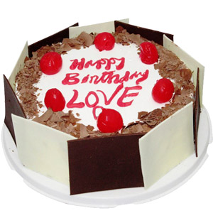 (07) King's - Half Kg Black Forest Round Shape Cake