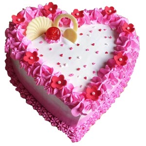 1 Pound Heart Shape Vanilla Cake