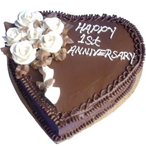 (12) 2.2 Pounds Chocolate Heart Cake