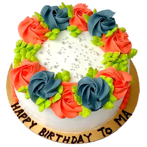 1 Pound Round Shape Vanilla Cake
