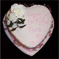 (47) 3.3 pounds Vanilla Heart Cake