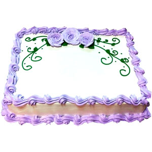 Yummy Yummy - 3.3 pounds vanilla square shape cake