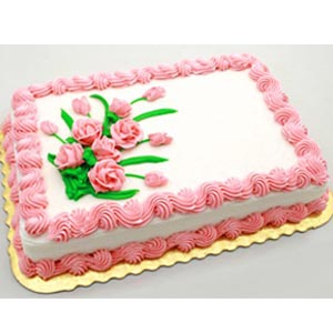 (60) Swiss - 4.4 pounds vanilla square shape cake