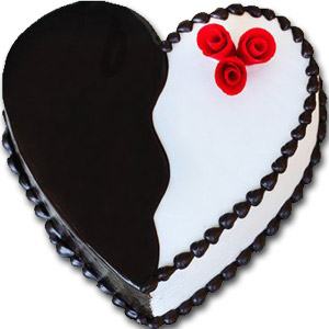 Cooper's - 4.4 Pounds Mix Choco-Vanilla Heart Cake