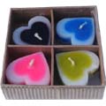 (24) Multicolor Heart Candle