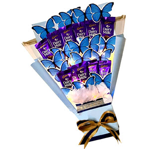 Butterfly Chocolate Light Bouquet