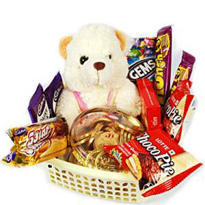(30) Assorted Choco Basket W/ Teddy Bear