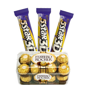 Ferrero Rocher W/ Cadbury 5 Star 3D chocolat