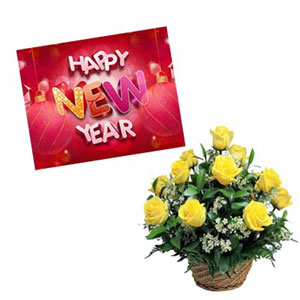 Flower & new year card