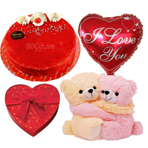 (14) Bear, Cake, Love balloon & Chocolate