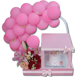 Pink Dreams Balloon Hamper